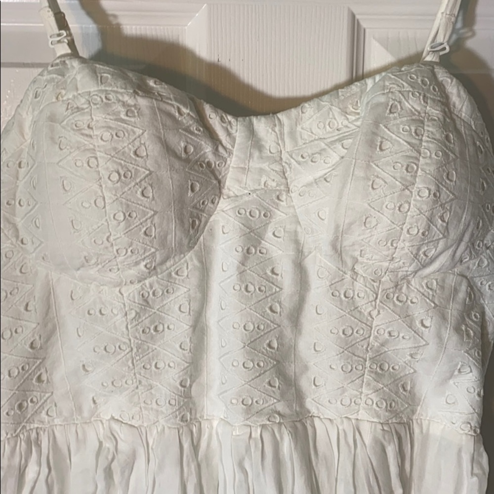 American Eagle sundress white and ombré turquoise - Picture 3 of 13